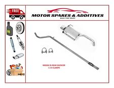 Mid & Rear Silencer Exhaust for Fiat 500 1.2 (2008-2012) – Chrome Tip + Clamps