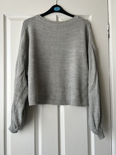 Bershka grey cropped jumper - bershka,