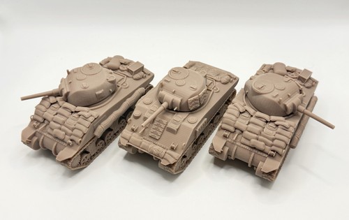 Sherman tanks with - x,