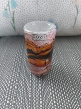 Vintage GOZO Maltese Glass Pink Orange Brown SEASHELL 3" Shot Glass Vase Signed