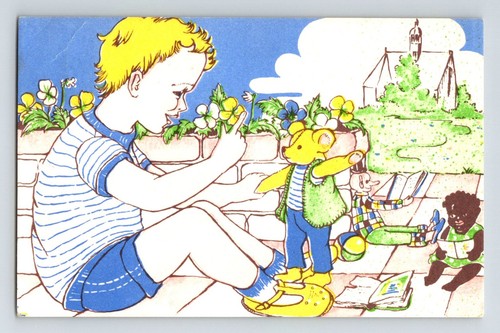 Children teddy bear postcard - teddy,
