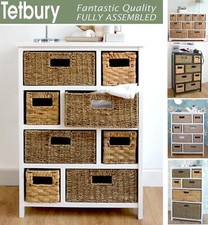 Storage Unit Wicker Basket Bathroom Hallway Chest of Drawers Tetbury Furniture
