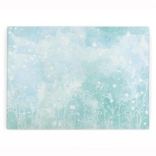 Pastel Blue Flowers Glass
