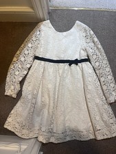 Tartine et Chocolat Girl Cream Dress Flower Print Used Size 12 Years