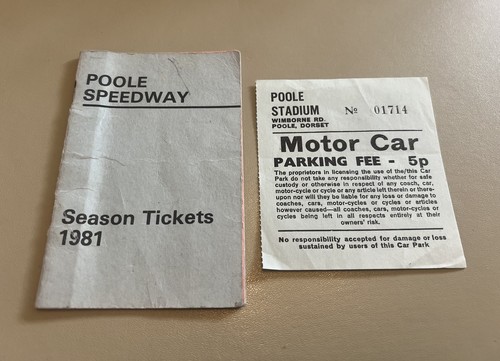 Two vintage poole speedway - vintage,