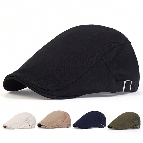 Men flat cap washed newsboy - men,