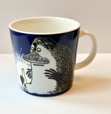 The Groke Moomin Mug by Arabia, Finland - Navy Blue Ceramic Cup - Collectable