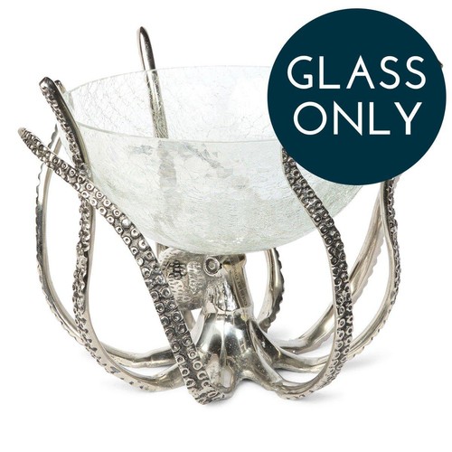 Octopus stand crackle glass - octopus, &