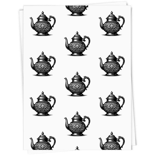 Fancy teapot gift wrap - 'fancy, /