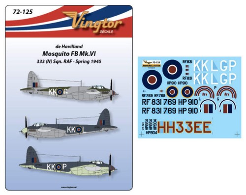 Vingtor decals 125 72 de - 72-125, 1:72