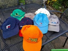 Collection Of 8 Vintage Motor Sport Baseball Caps 1990's Total, Monaco GP, Ford
