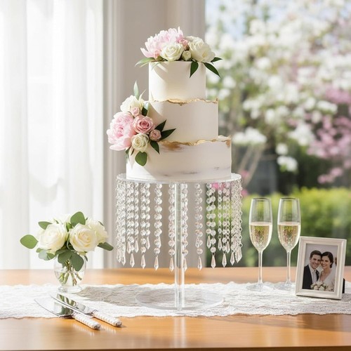 Transparent round cake rack - transparent,