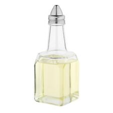 Vinegar Bottle Glass Shaker Metal Top with Silicone Seal NO LEAKS Square Oil Pot