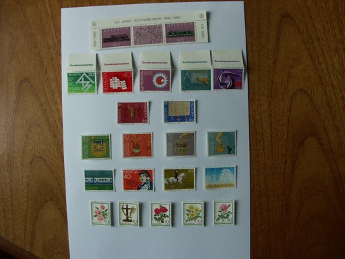 Swiss stamps 1982 issues - swiss,
