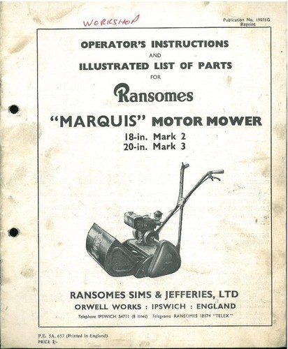 Ransomes marquis mk2 20 - ransomes,