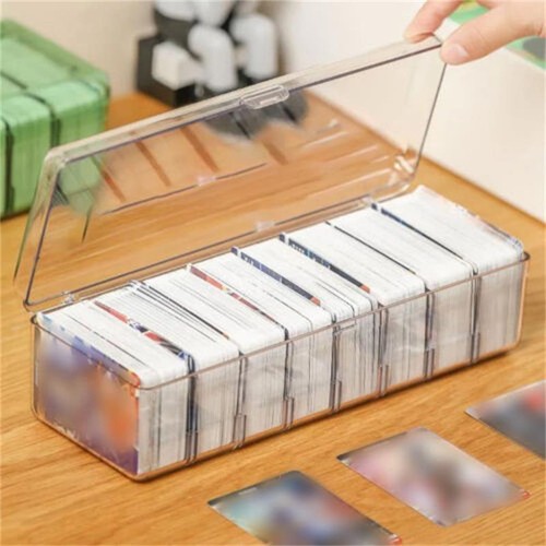 Trading card storage box with - storage,