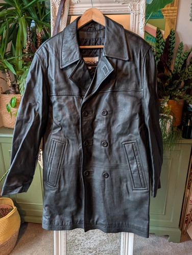 Vintage black genuine leather - vintage,