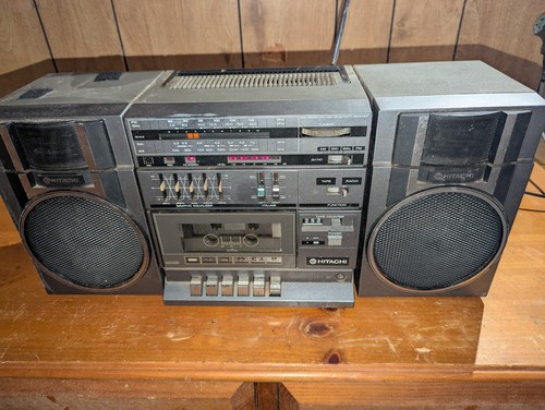 Vtg hitachi trk 9005h boombox - trk-9005h,