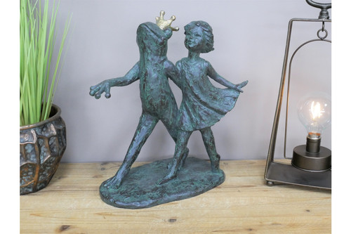 Large resin girl frog - resin,