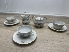 VINTAGE SET OF BAVARIA SCHIRNDING X3 CUP AND SAUCER AND MILK JUG FINE CHINA