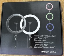 10 Inch Photography Lighting RGB Selfie Ring Light for Makeup Live Streaming