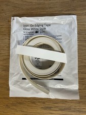 Iron On Edging Tape Gloss White 21mm X 4m