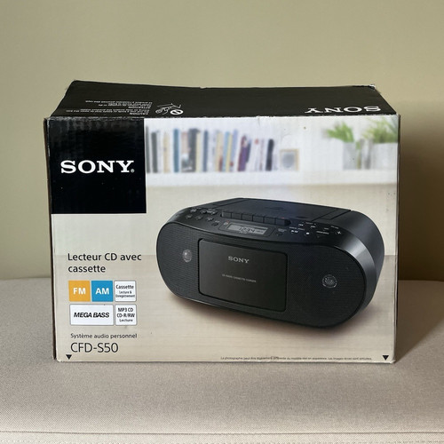 Sony cfd s50 black boombox - black,