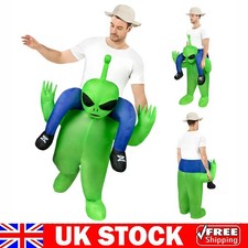 Kids Adult Alien Piggyback Costume Men's Women's Ride On Halloween Fancy Dress