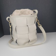 Lia Numa Beige Leather Woven