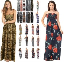 Womens Strapless Maxi Dress