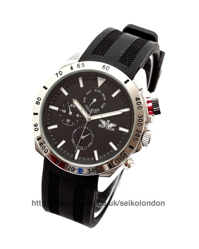 Softech gents black dial - black,