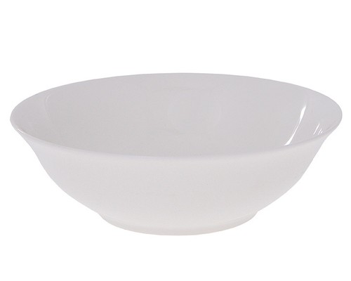 White bone china cereal bowl