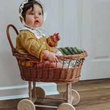 NATURAL Simple wicker doll