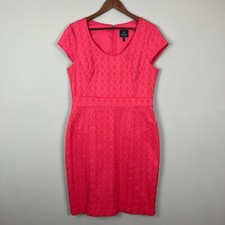 Adrianna Papell Dress 14 Coral