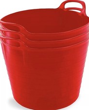 3 x 42L Red Large Flexi Tub