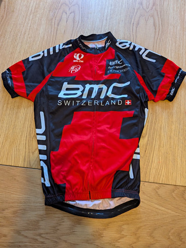 Bmc red black cycling jersey - red/black,