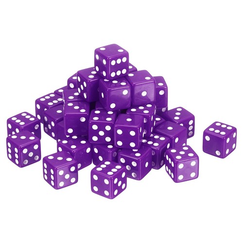 36pcs sided acrylic dice - 6,