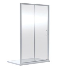 Ralus6 Modern Sliding Shower Door 1850mm Chrome Finish Toughened Glass