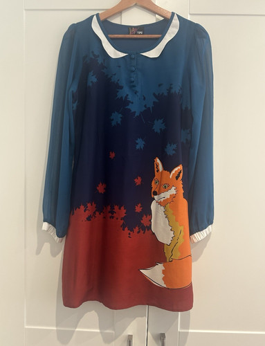 Yumi fox print tunic dress - fox,