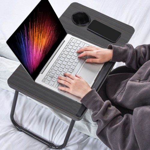 Black folding laptop bed - bed, desk