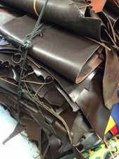 Leather offcuts scrap pieces - leather,