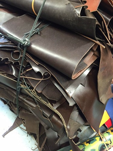 Leather offcuts scrap pieces - offcuts,