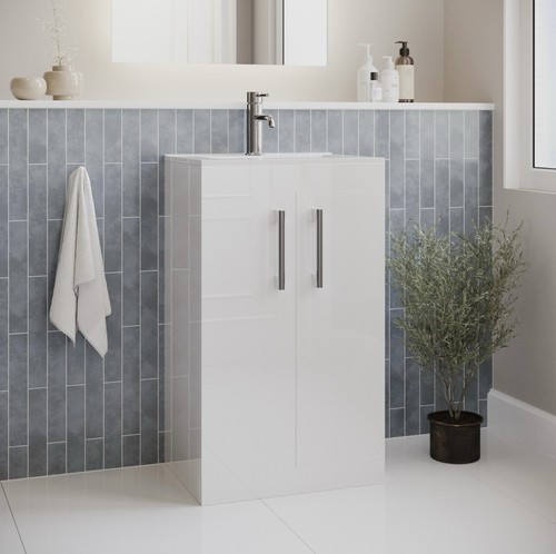 White vanity basin unit modern - white,