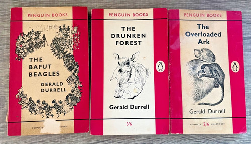 Vintage gerald durrell - 3x,