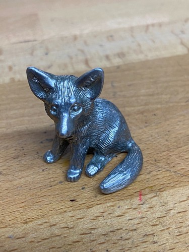 Vintage hantel pewter fox cub - hantel,