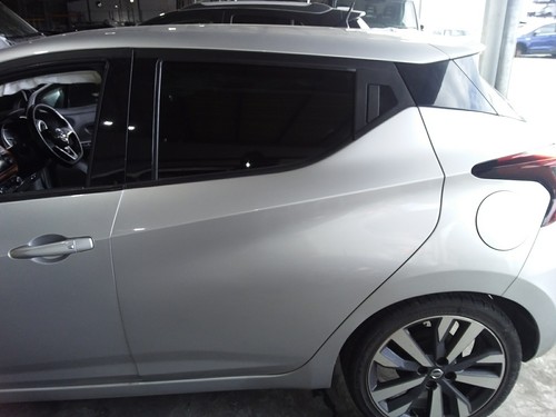 Rear door left silver nissan - door,