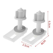 2Pc Plastic Toilet Seat Screw