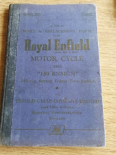 ROYAL ENFIELD ENSIGN SPARE & REPLACEMENT PARTS LIST 1953 VINTAGE MOTOR BIKE