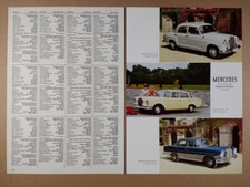 1961 Mercedes-Benz 190 220 180 220SE 190SL 300SL 300 photos specs clipping