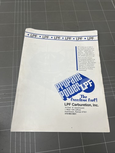 Vintage car brochure - car, lpf